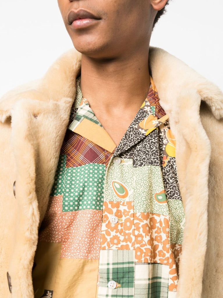 Yellow Patchwork Cotton Shirt