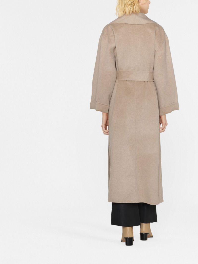 Neutral Trullem Belted Wool Coat