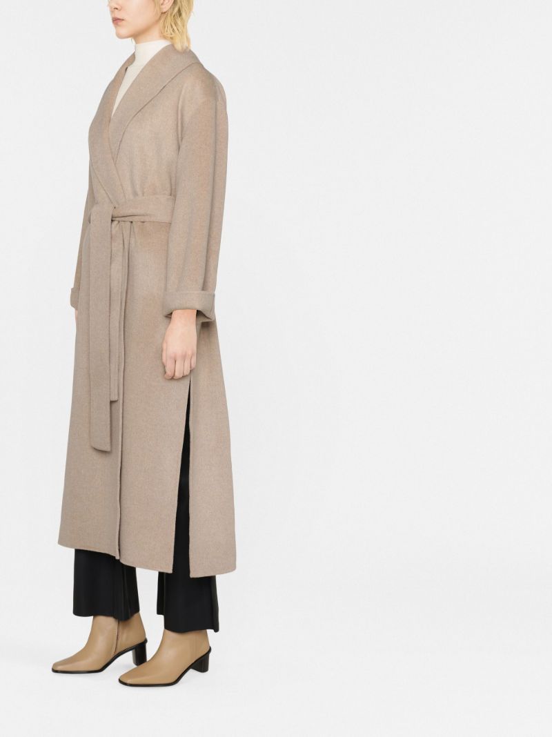 Neutral Trullem Belted Wool Coat