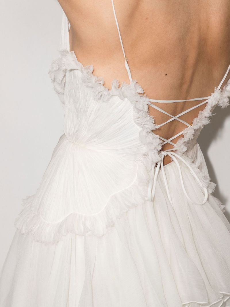 White Iana Ruffled Maxi Dress