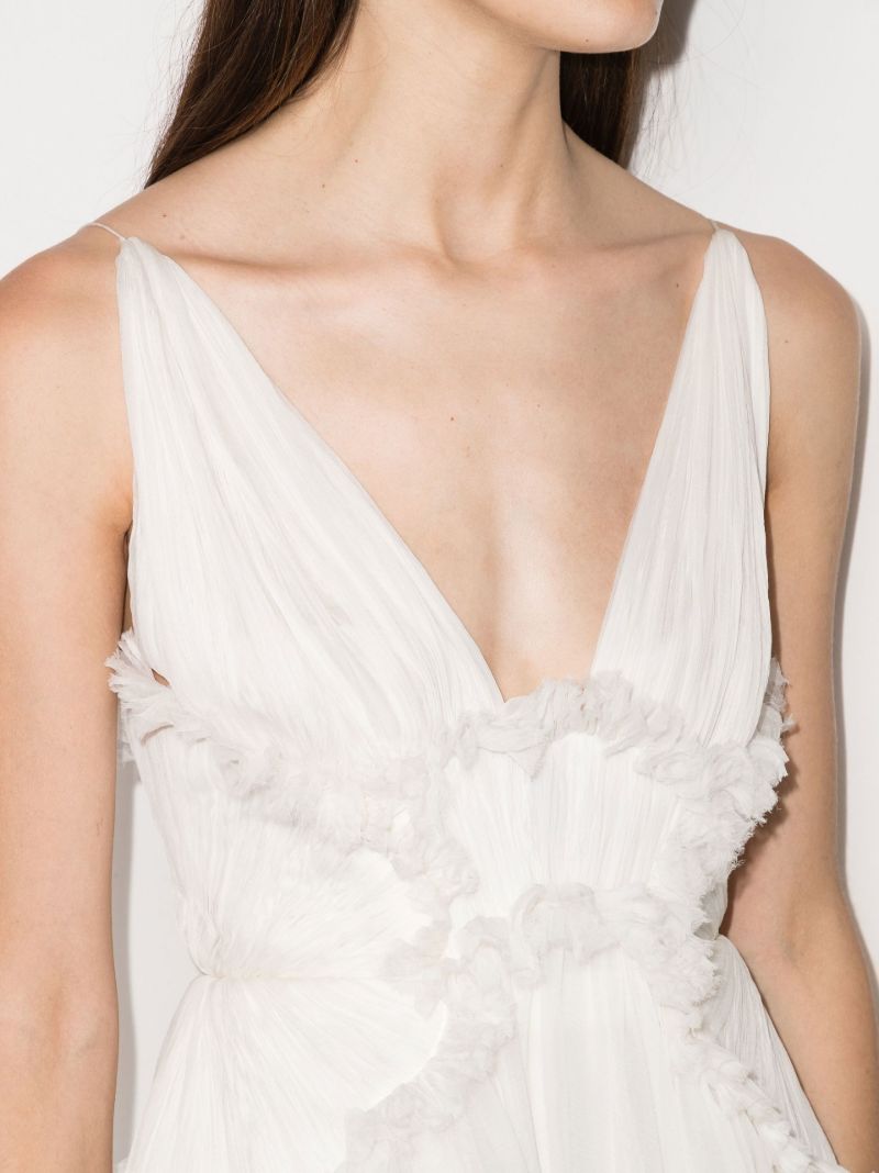 White Iana Ruffled Maxi Dress