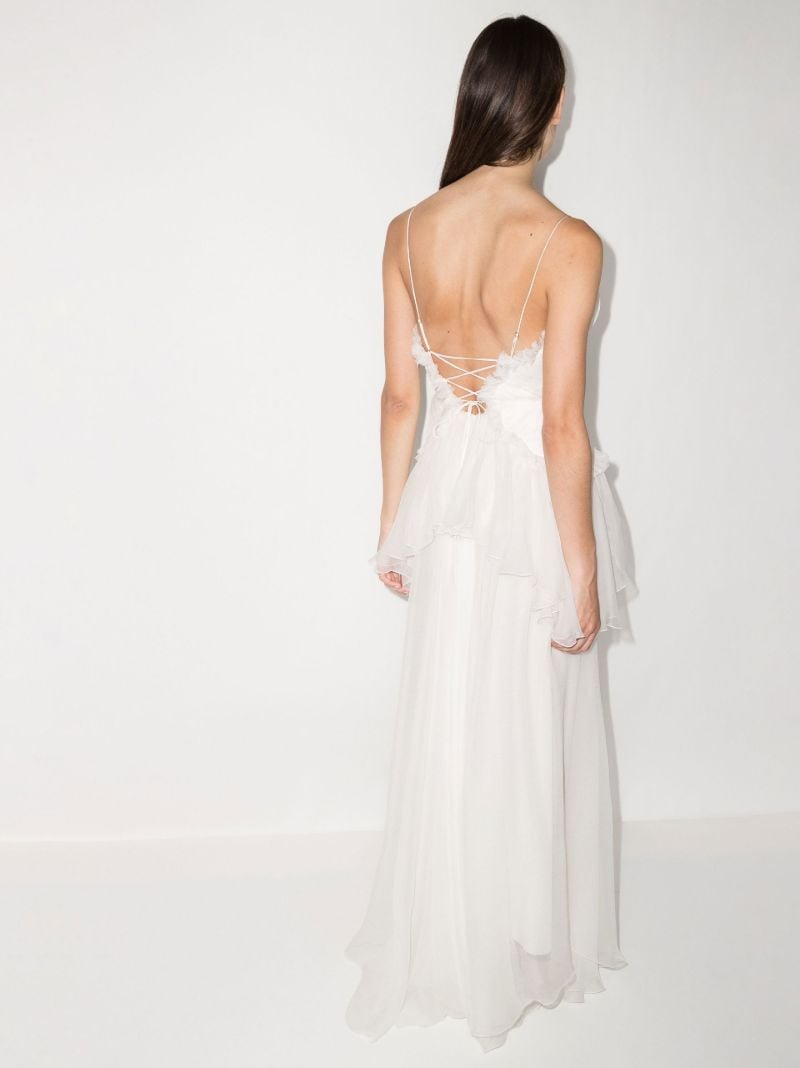 White Iana Ruffled Maxi Dress