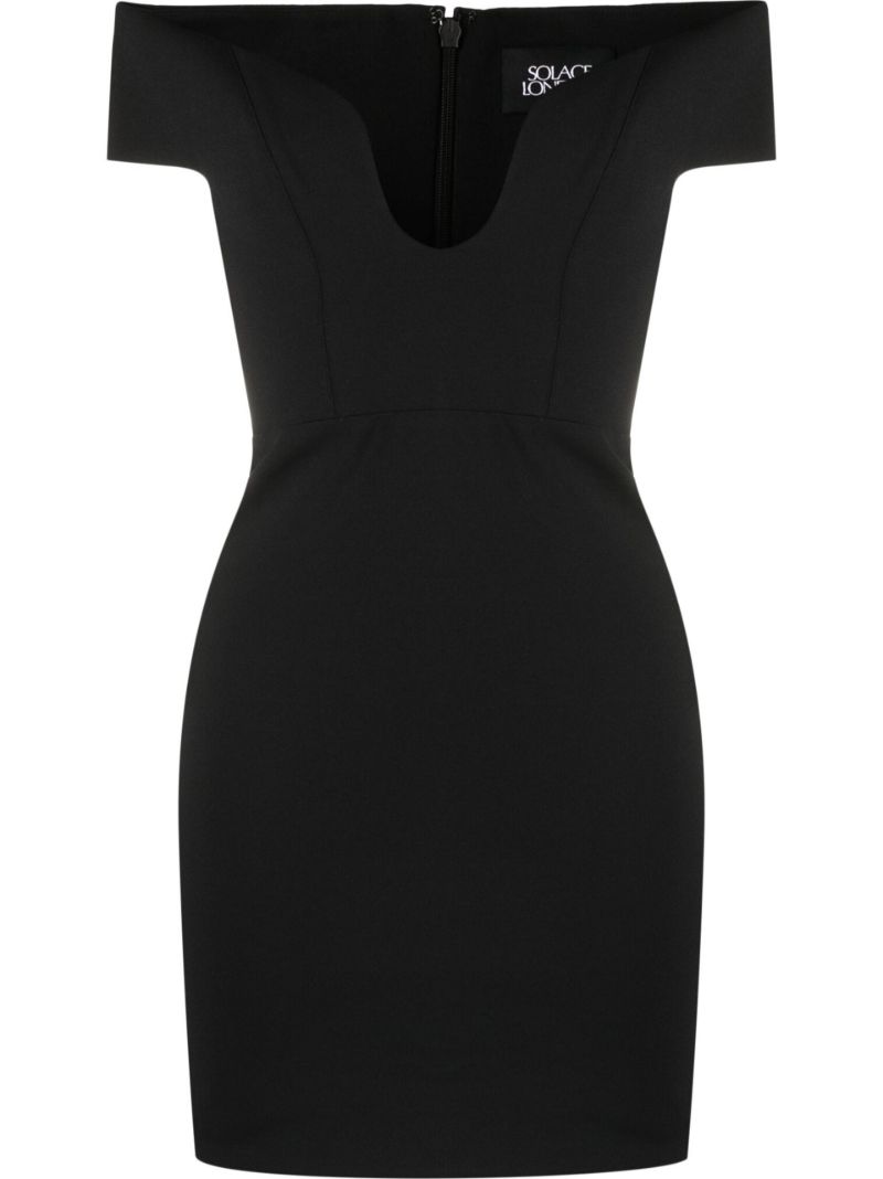 Black Lola Off-the-shoulder Mini Dress