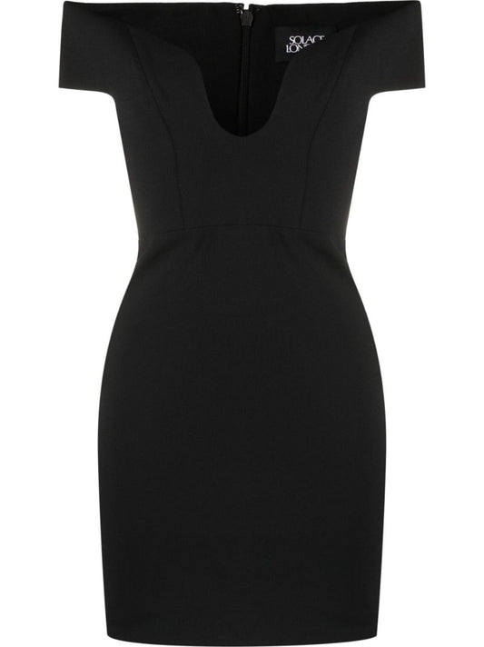 Black Lola Off-the-shoulder Mini Dress