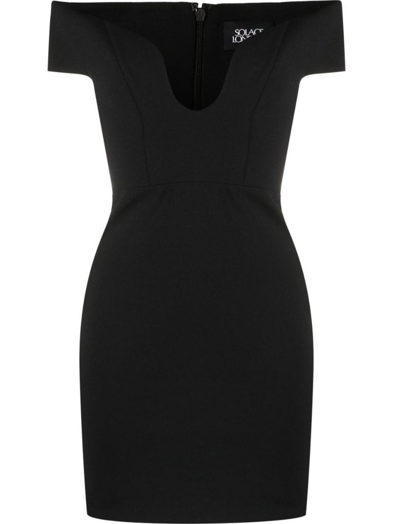 Black Lola Off-the-shoulder Mini Dress