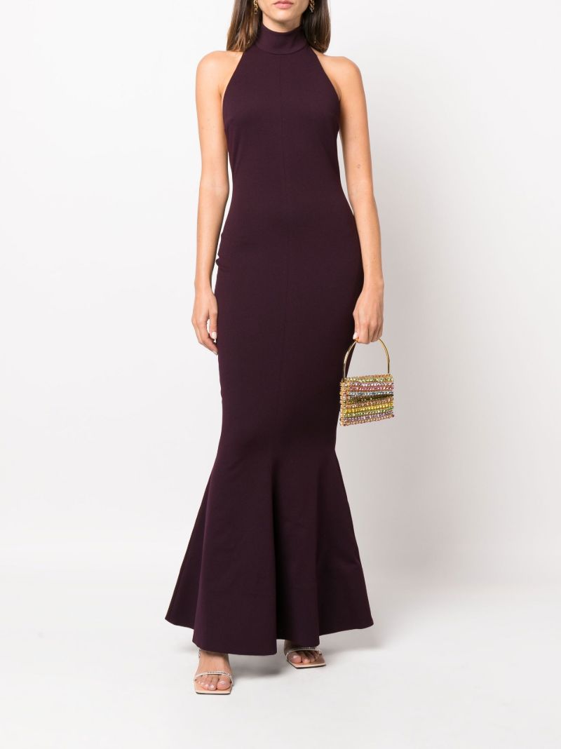 Purple Lula Halterneck Midi Dress