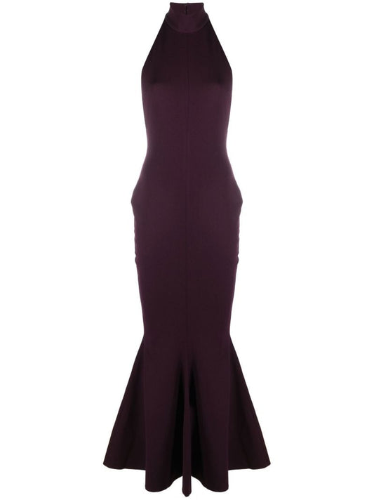 Purple Lula Halterneck Midi Dress