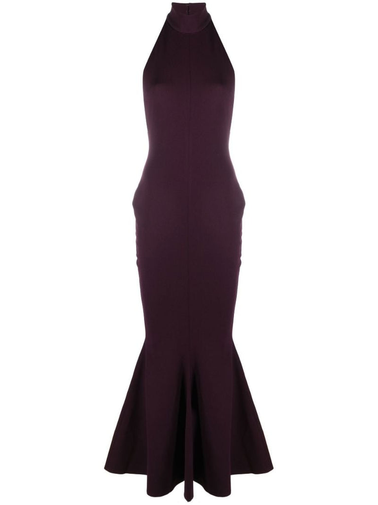 Purple Lula Halterneck Midi Dress