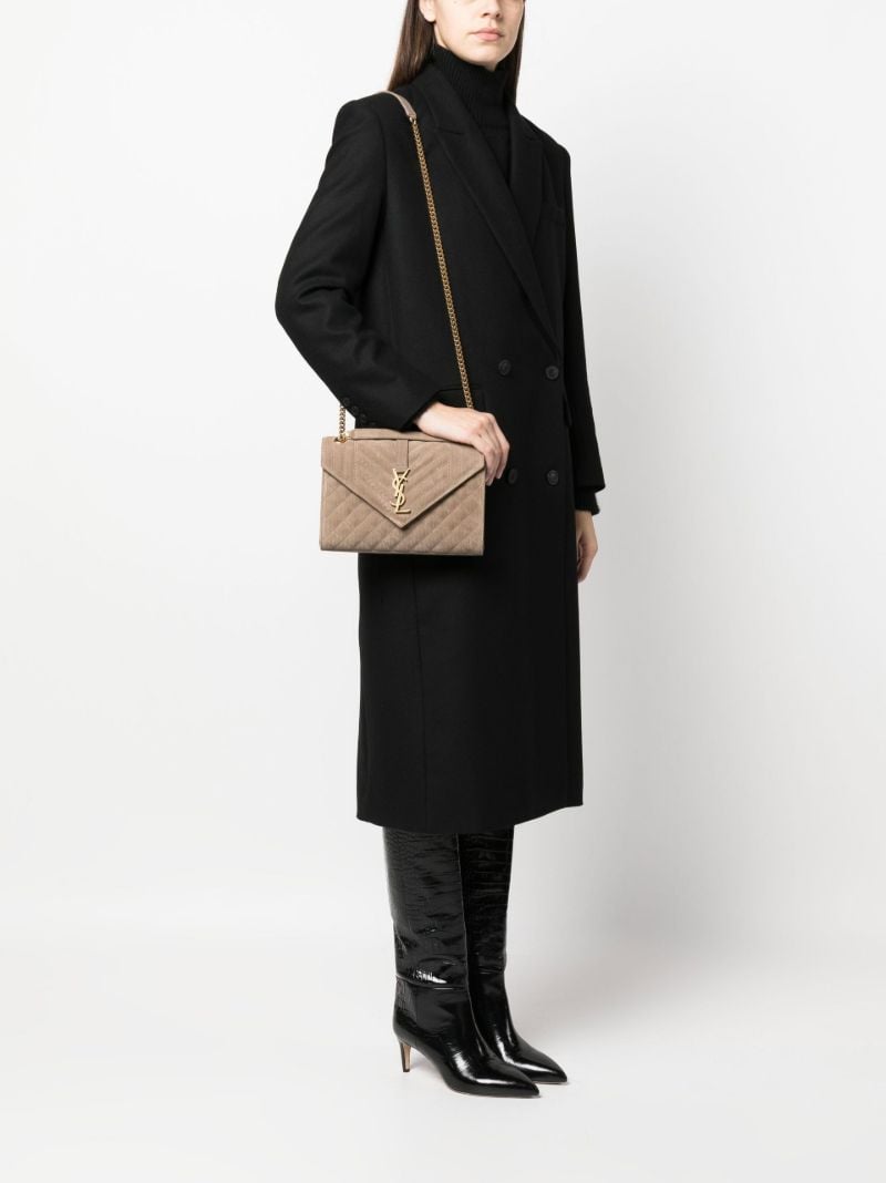 Brown Envelope Medium Suede Cross Body Bag