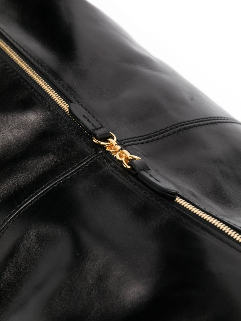 Black Olivia Large Leather Shoulder Bag