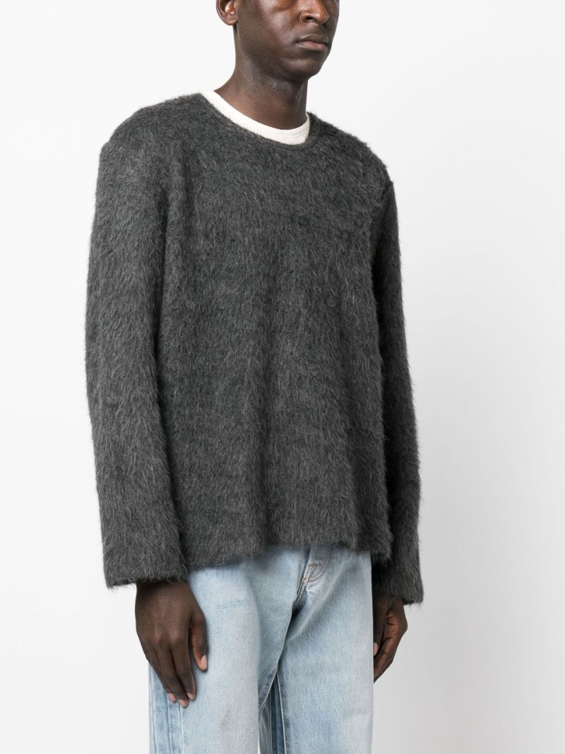Grey Double Lock U Neck Jumper