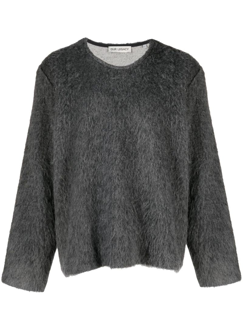 Grey Double Lock U Neck Jumper