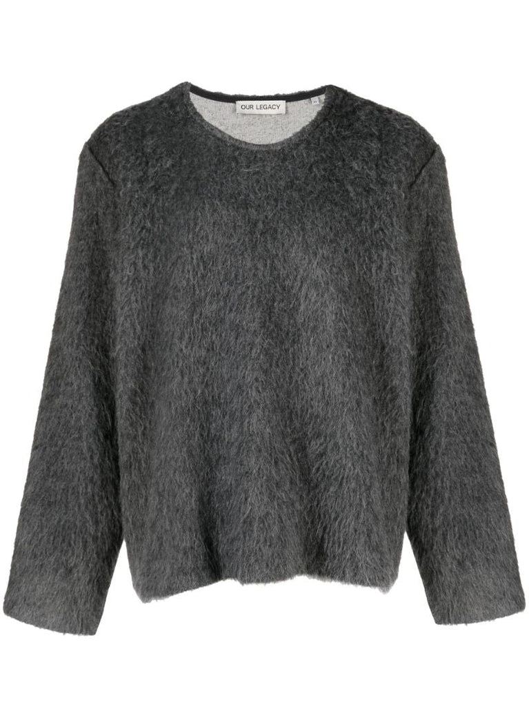 Grey Double Lock U Neck Jumper