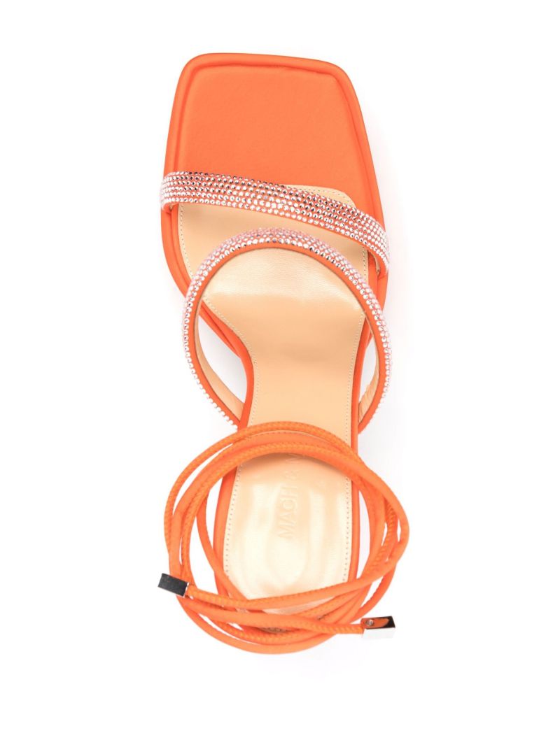 Orange Devon 140 Crystal Satin Sandals
