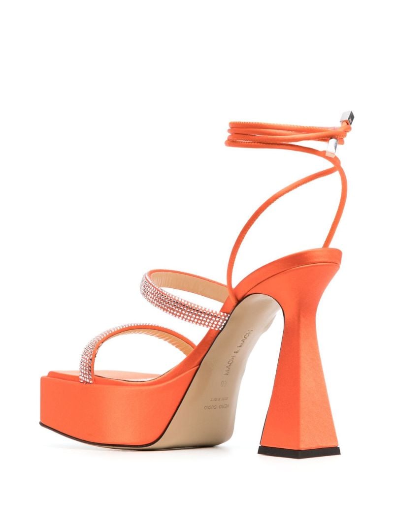 Orange Devon 140 Crystal Satin Sandals