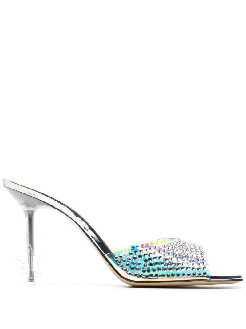 Silver Embellished 95 Mules