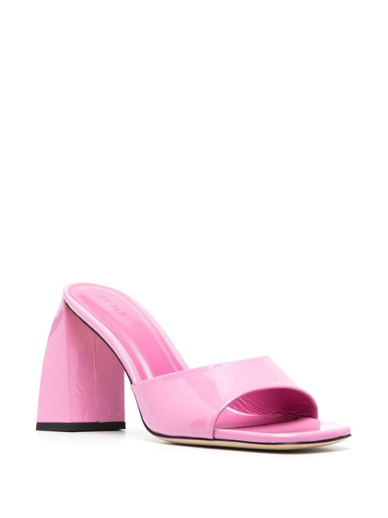 Pink Michele 95 Patent Leather Mules