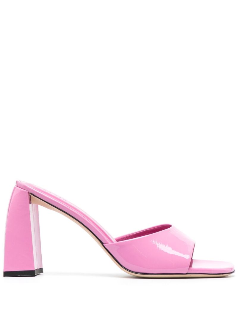 Pink Michele 95 Patent Leather Mules