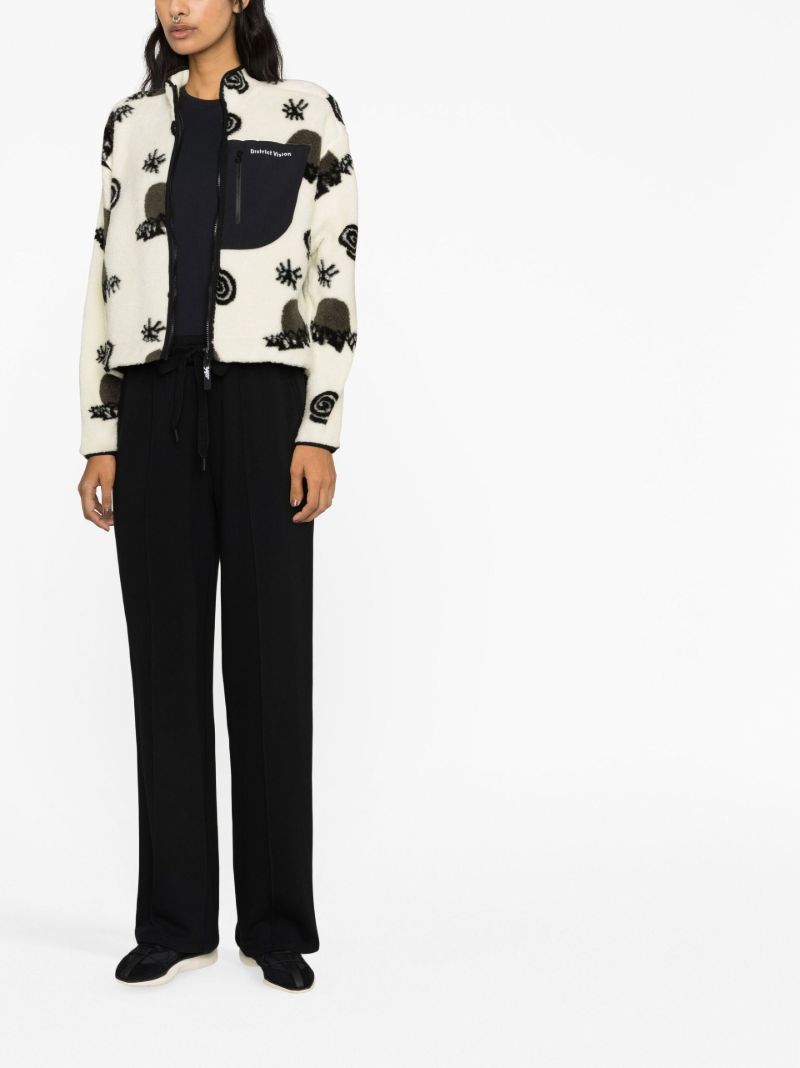 White Kendra Cabin Printed Jacket