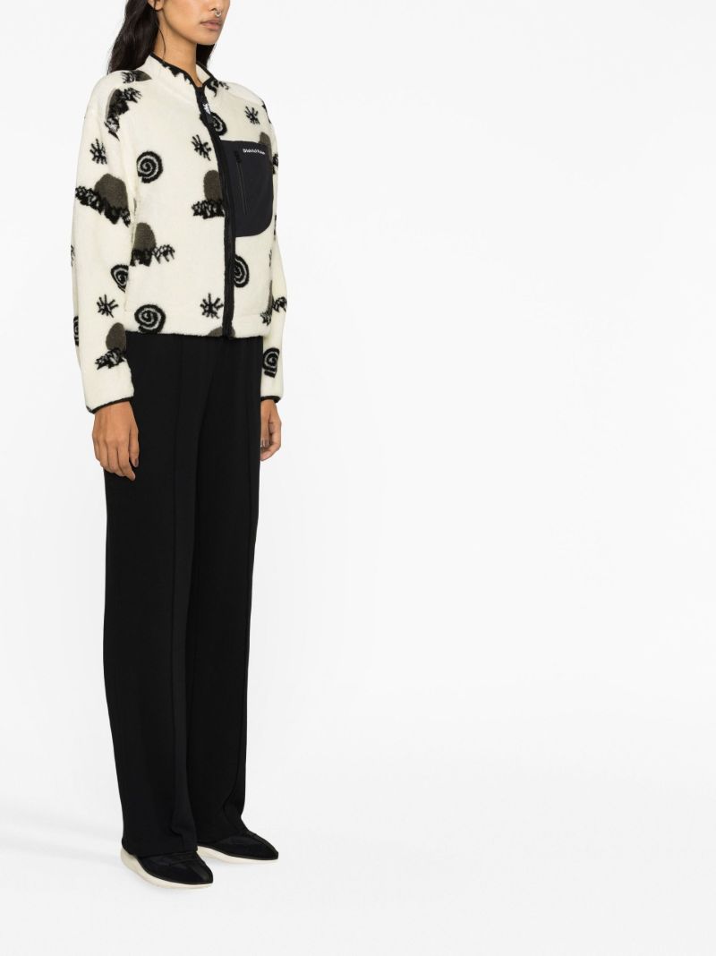 White Kendra Cabin Printed Jacket