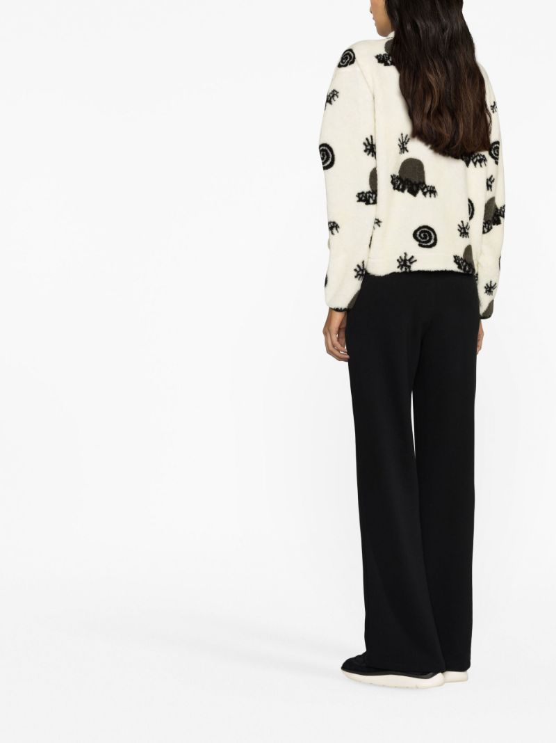 White Kendra Cabin Printed Jacket