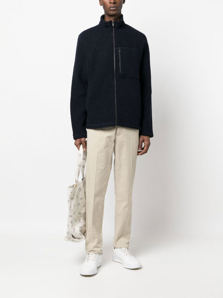Blue Zip-up Fleece Jacket