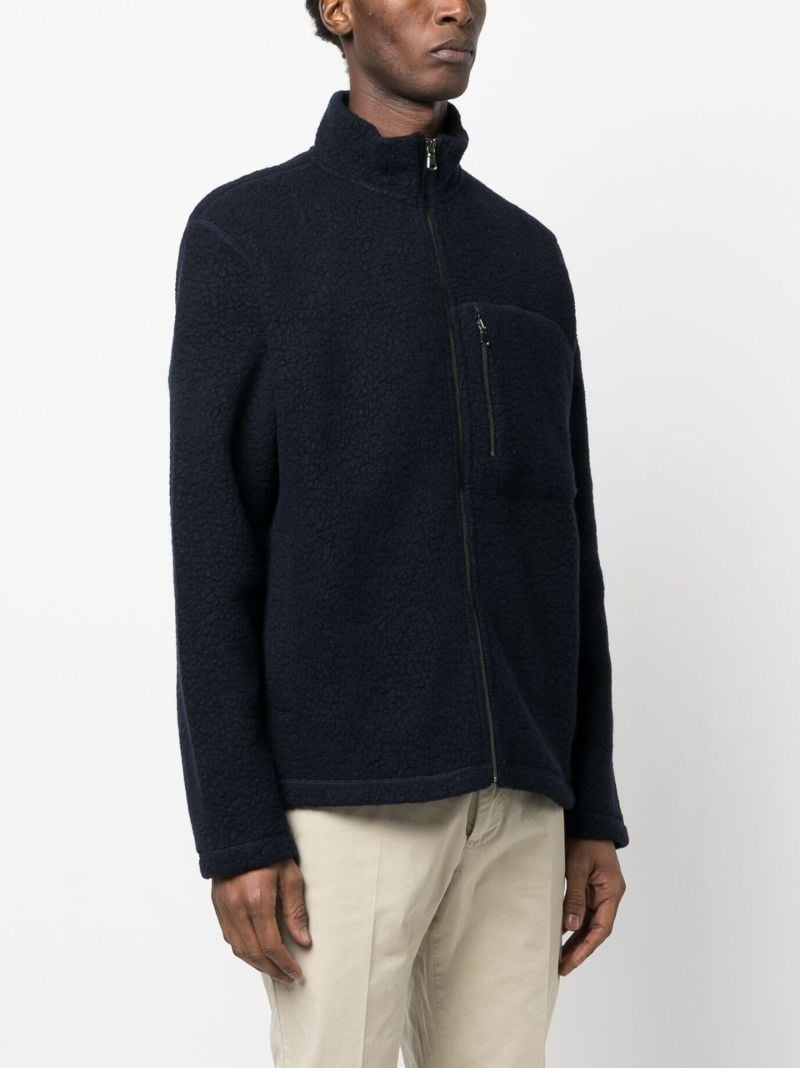 Blue Zip-up Fleece Jacket