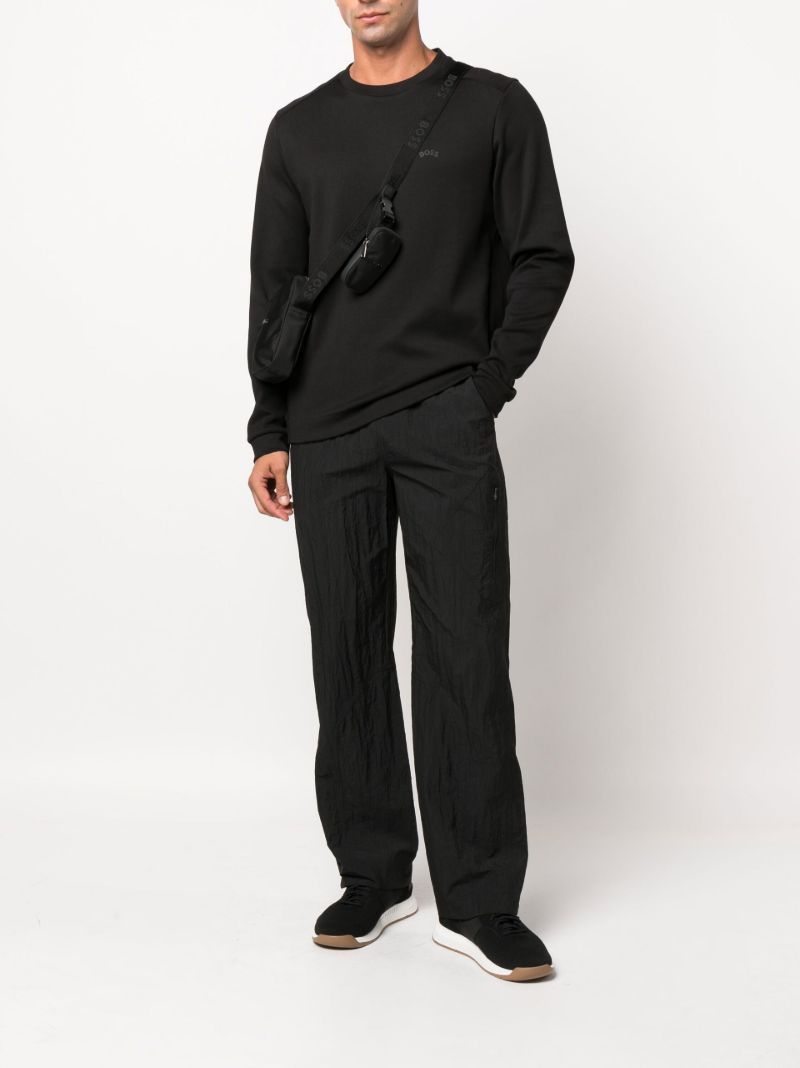 Black Salbo Curved Logo Print Sweatshirt