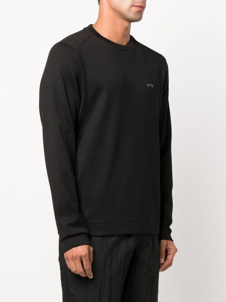 Black Salbo Curved Logo Print Sweatshirt