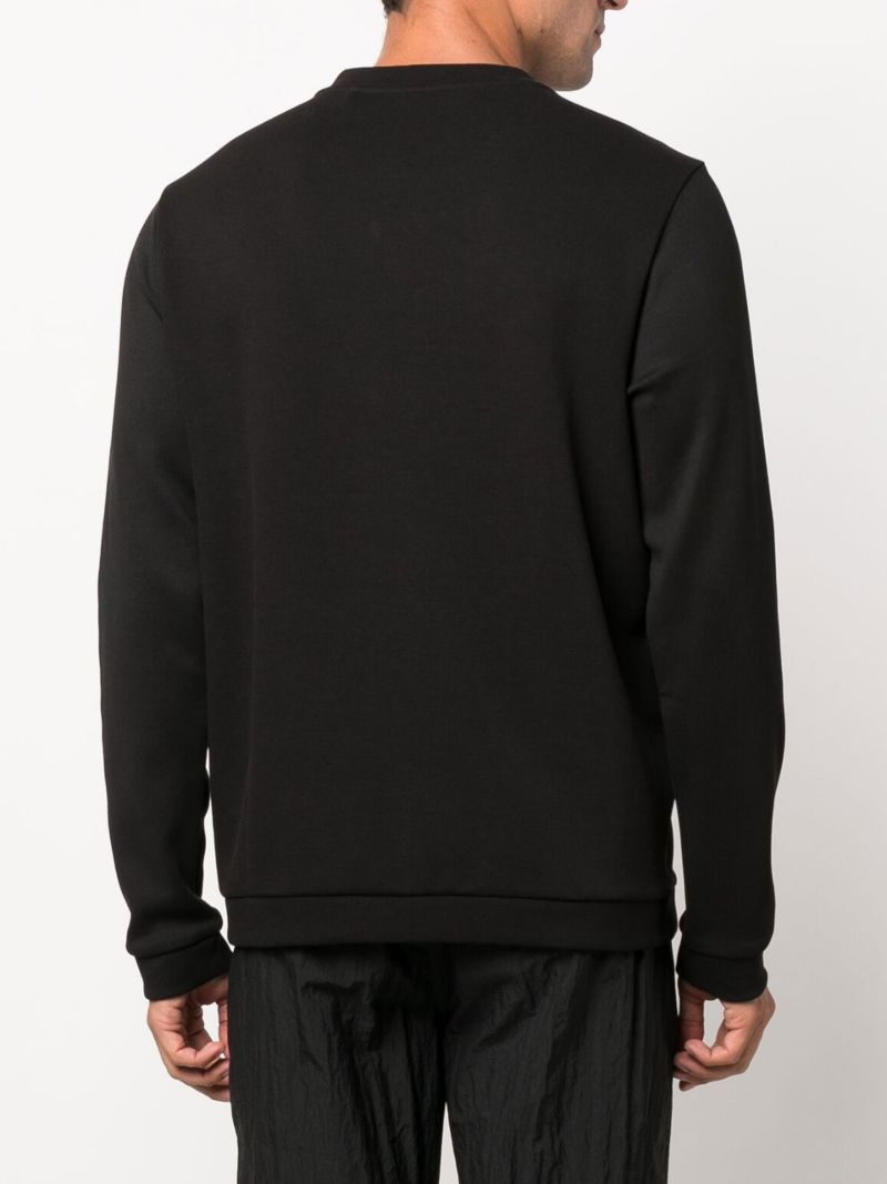 Black Salbo Curved Logo Print Sweatshirt