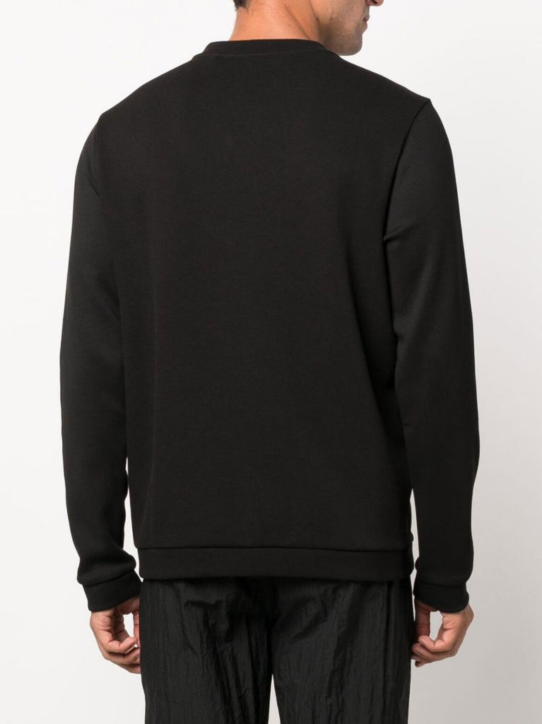 Black Salbo Curved Logo Print Sweatshirt