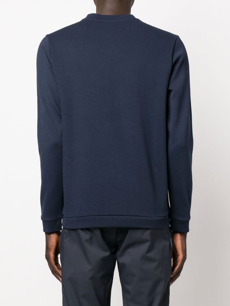 Navy Salbo Curved Cotton Sweatshirt