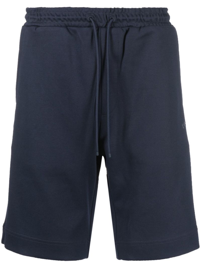 Navy Headlo Curved Cotton Track Shorts