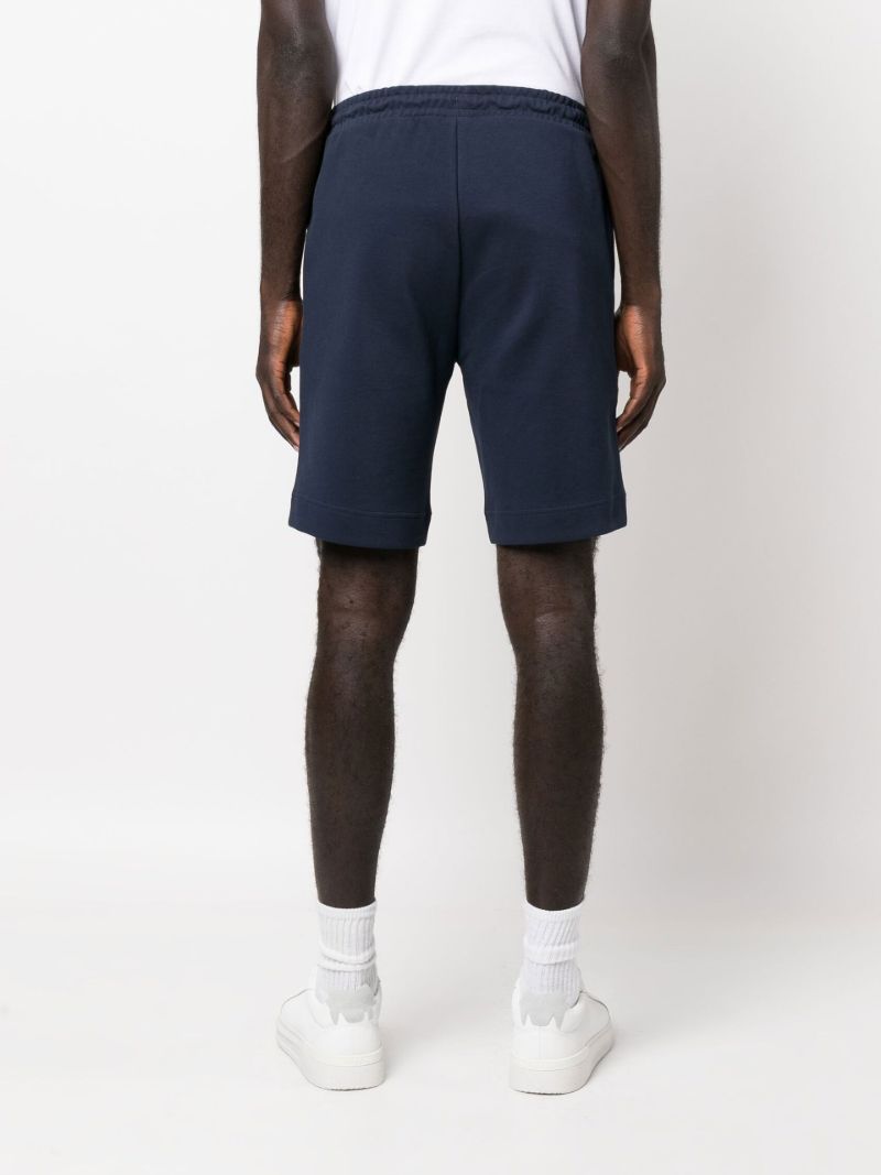 Navy Headlo Curved Cotton Track Shorts