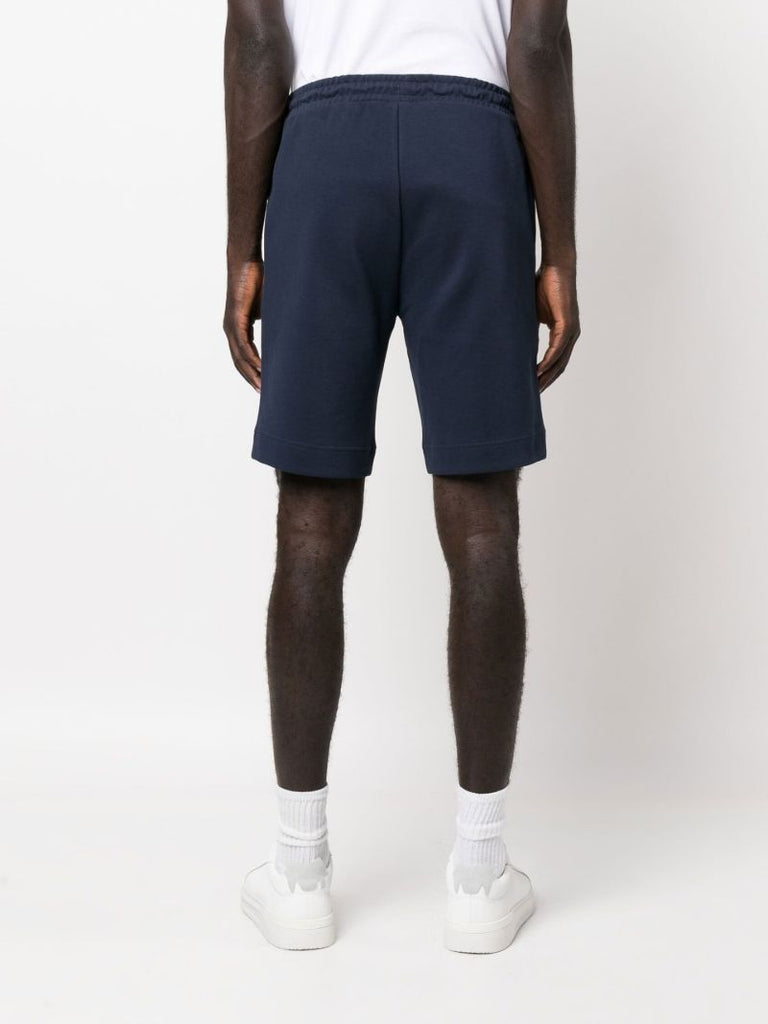Navy Headlo Curved Cotton Track Shorts