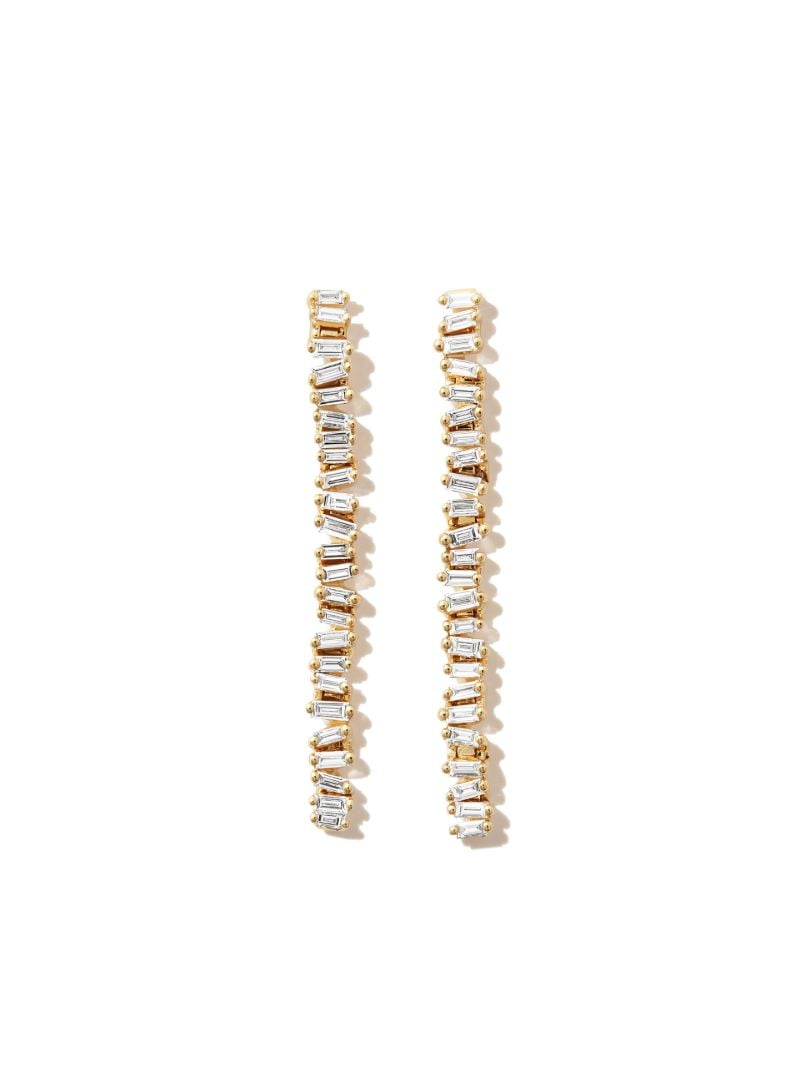 18k Yellow Gold Savannah Midi Diamond Drop Earrings