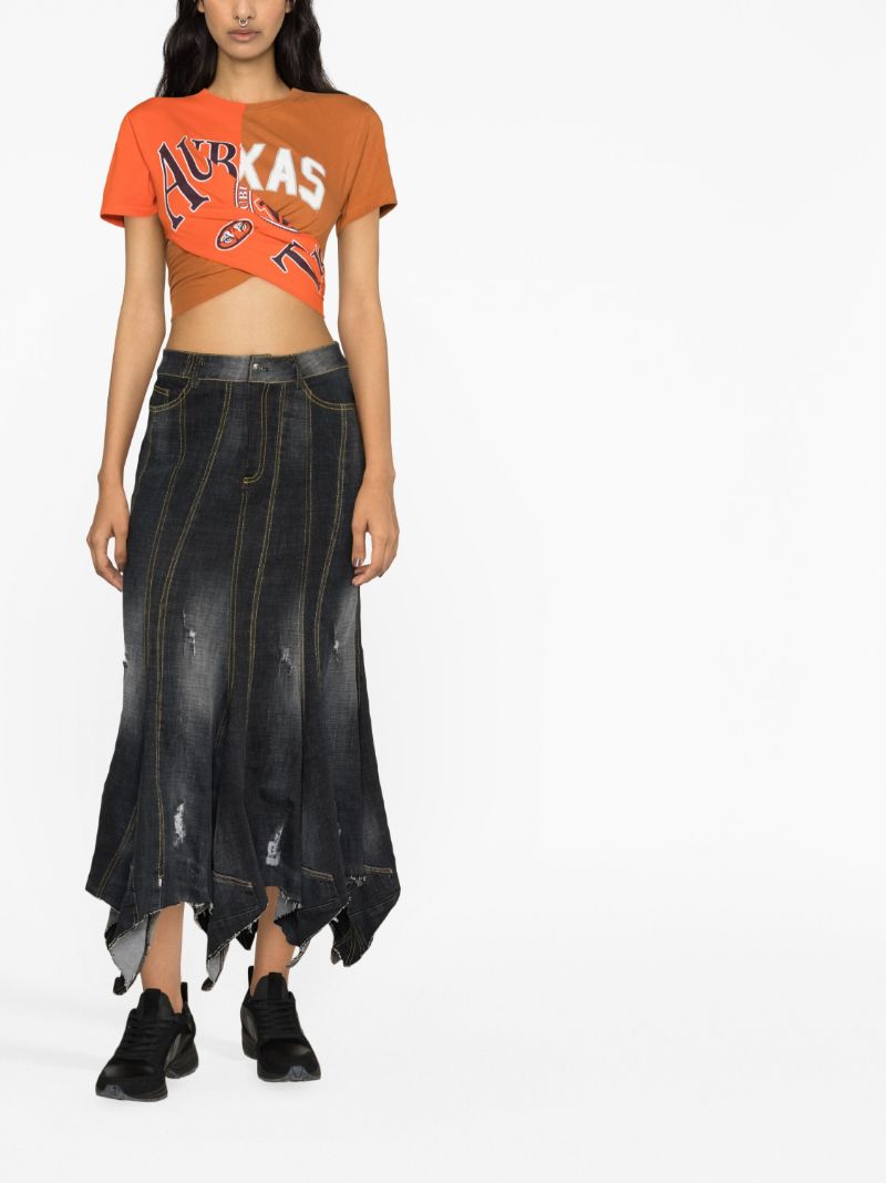 Orange Kylie Wrap T-shirt