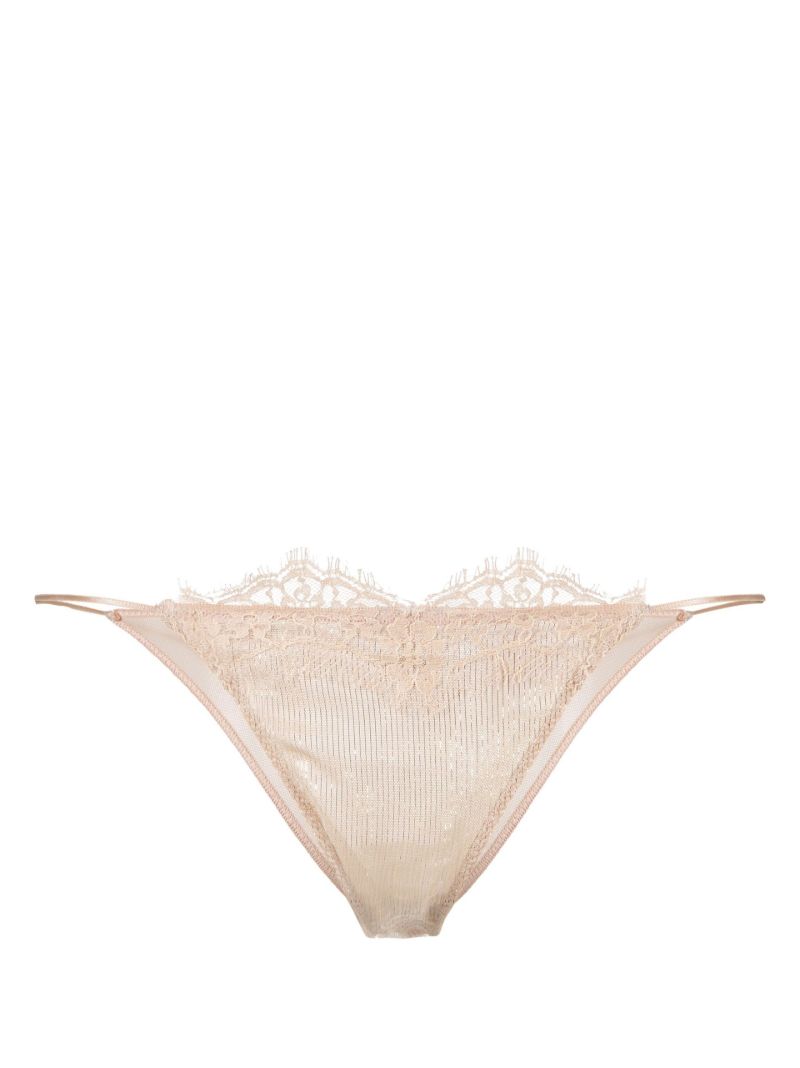 Neutral TravaillÃ_x0083_Â¨ Slip Lace Thong