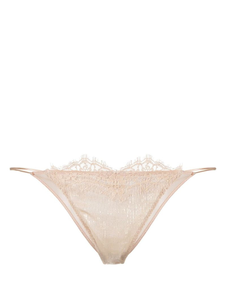 Neutral TravaillÃ_x0083_Â¨ Slip Lace Thong
