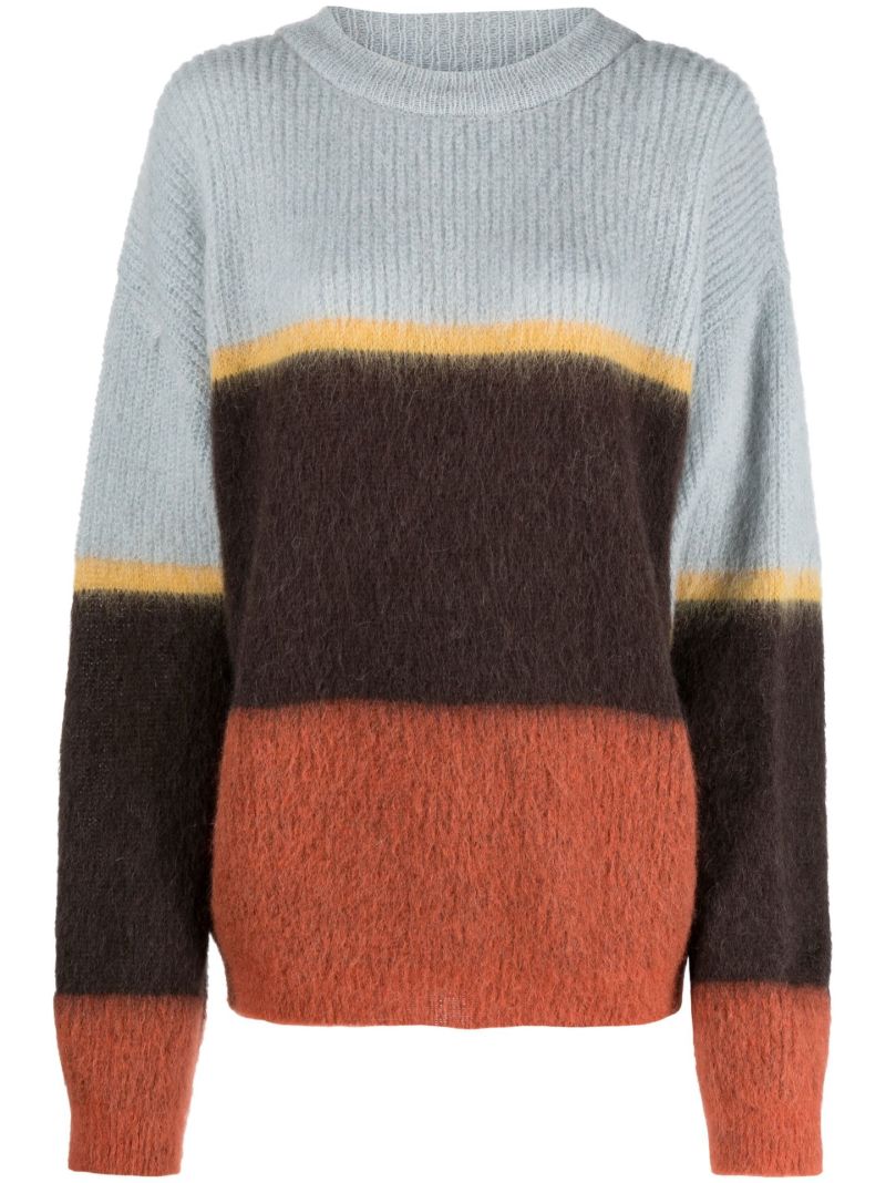 Blue Arosa Colourblock Knitted Jumper