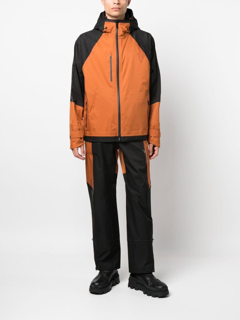 Black Toggle-cuff Straight-leg Trousers