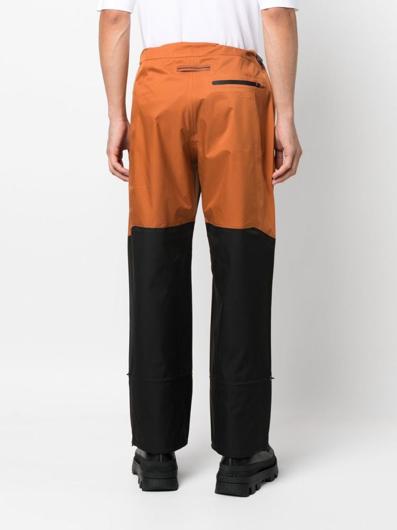 Black Toggle-cuff Straight-leg Trousers