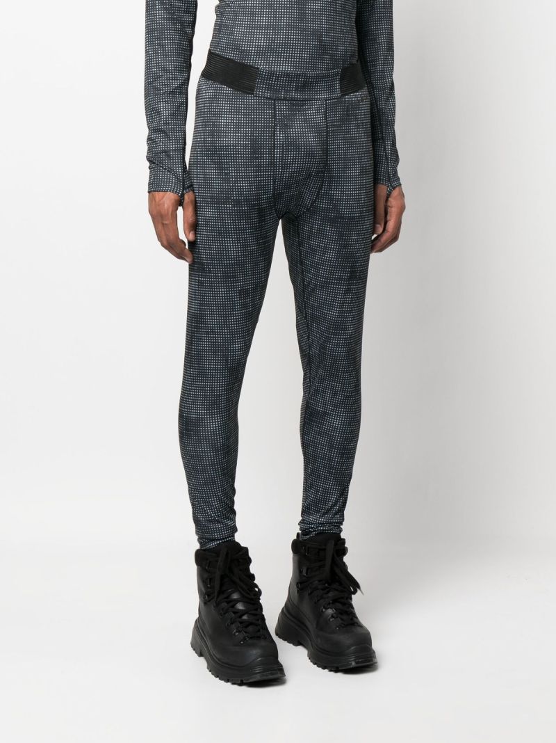 Grey Helium Power Grid Base Layer Trousers