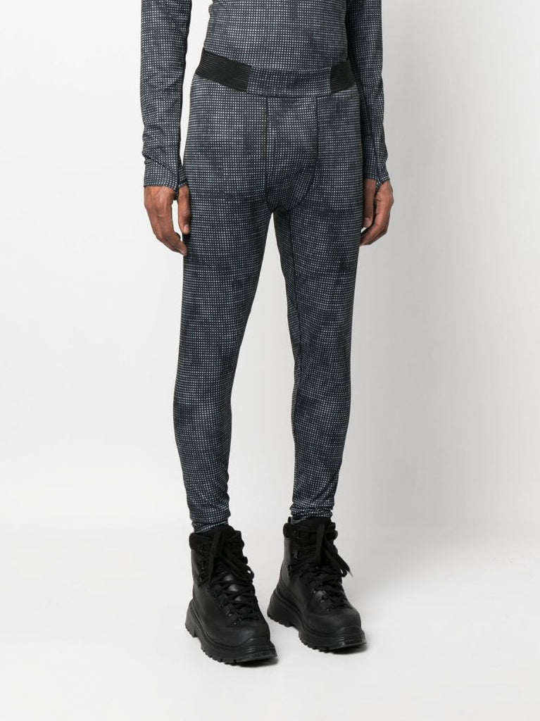 Grey Helium Power Grid Base Layer Trousers