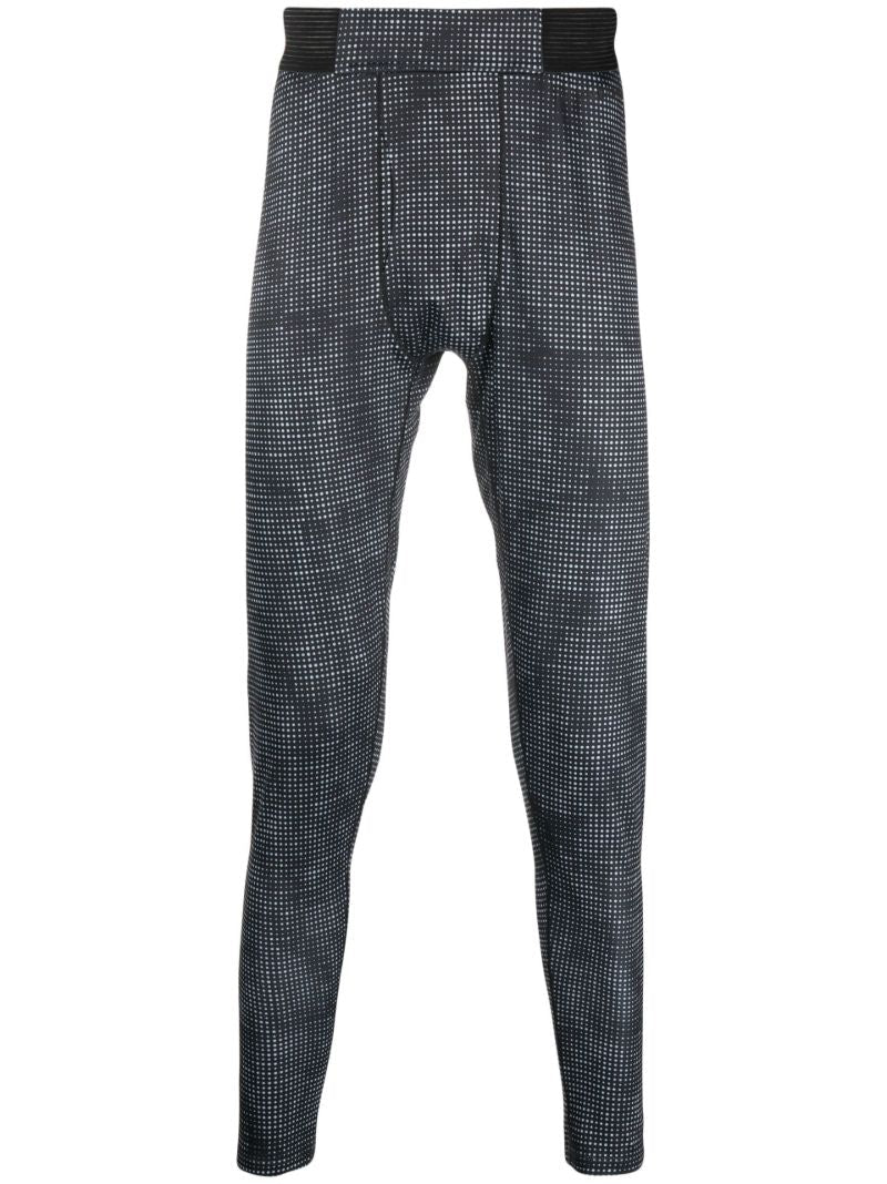 Grey Helium Power Grid Base Layer Trousers