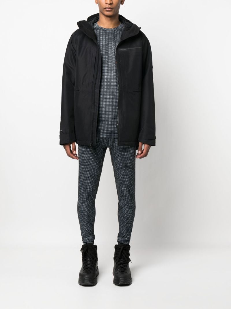 Grey Helium Power Grid Base Layer Trousers