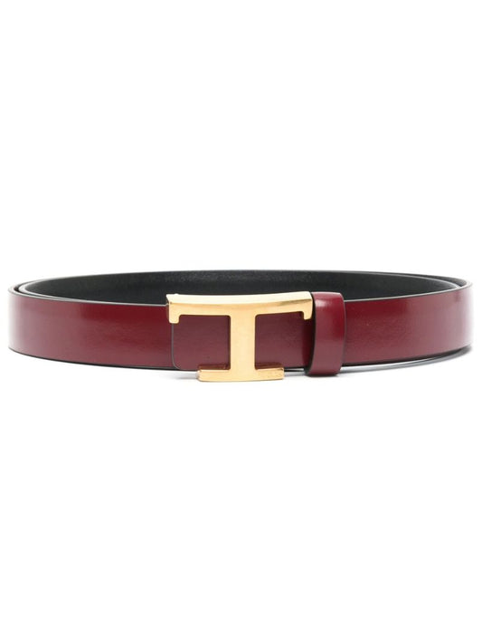Pink Reversible Leather Belt