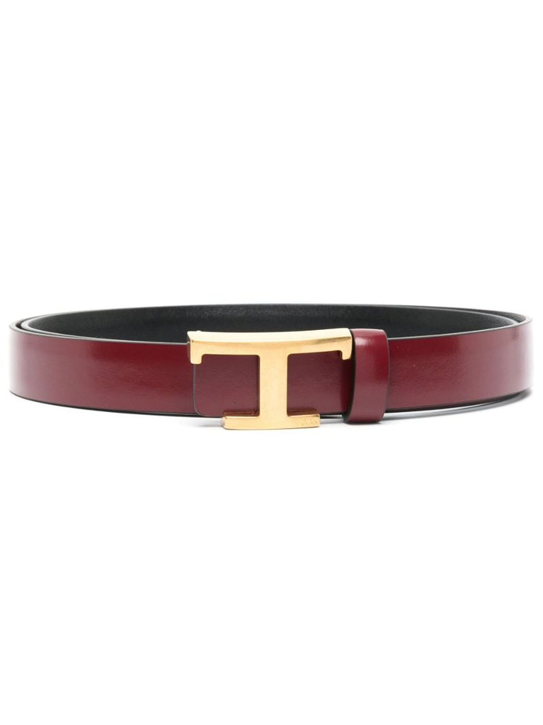 Pink Reversible Leather Belt
