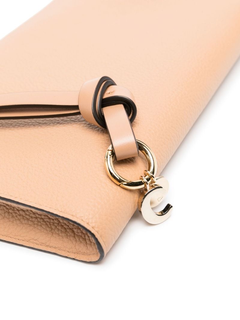 Neutral Alphabet Leather Clutch Bag