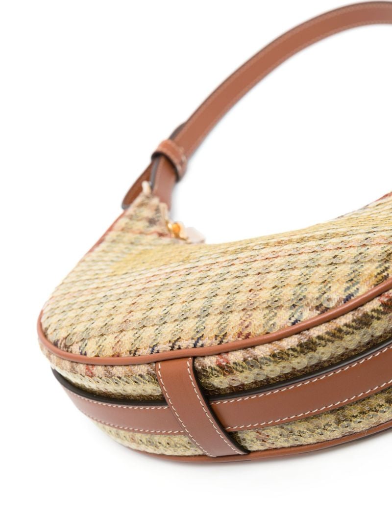 Brown Ava Sequin Shoulder Bag